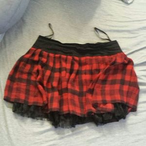 Red Plaid Royal Bones skirt.
