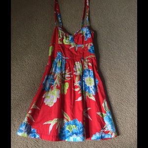Red floral Hollister dress size small