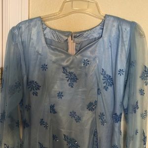Handmade beaded dress fabric from Dubai