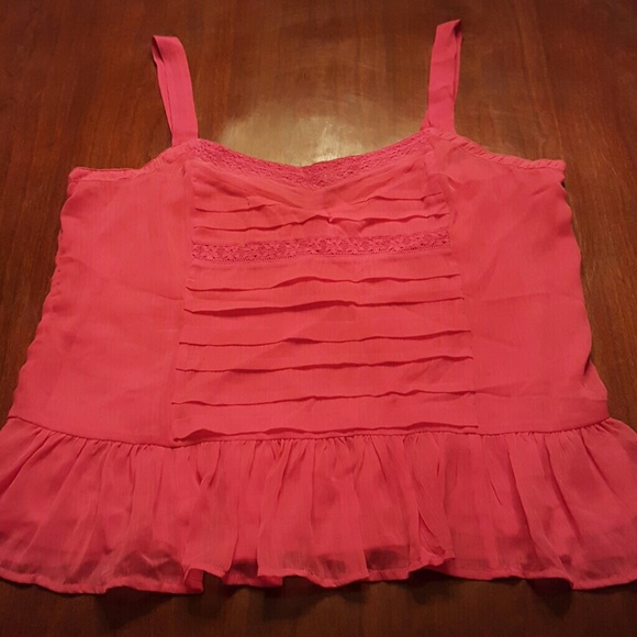 American Eagle bright pink dressy tank
