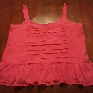 American Eagle bright pink dressy tank