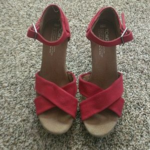 Red Toms Wedge Sandles