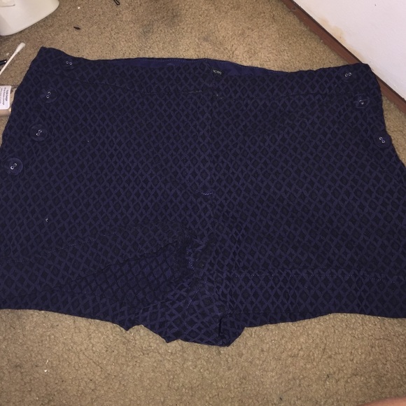 Blue & Black Pattern Shorts