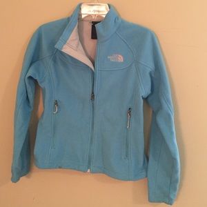Sky blue windmill jacket by The North Face