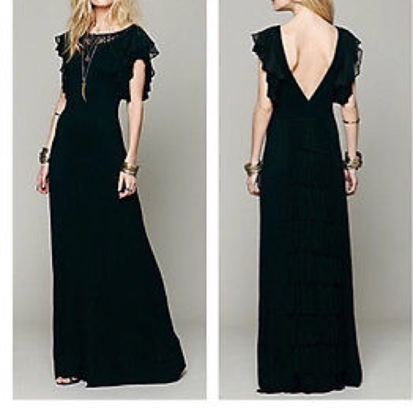 Free people Film Noir Maxi Dress