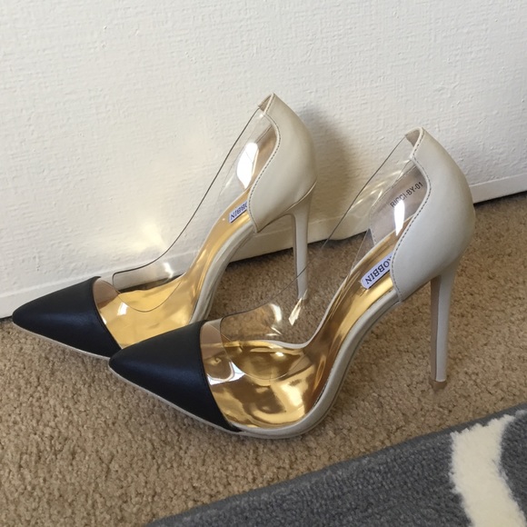 Clear side heels