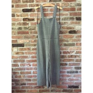 ZARA - Knit Gingham Jumpsuit - sz L
