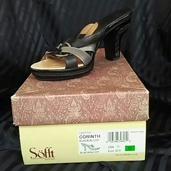 Black and Grey Sofft Heels