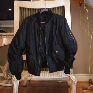 Black bomber jacket