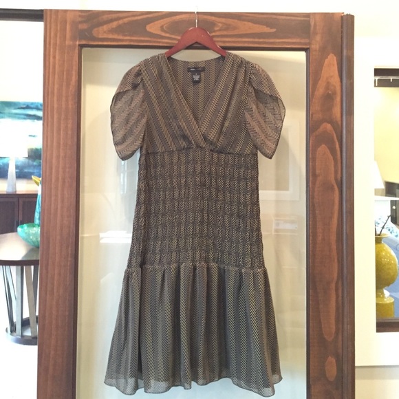 BCBG Black and Tan Dress