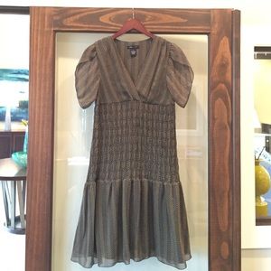 BCBG Black and Tan Dress