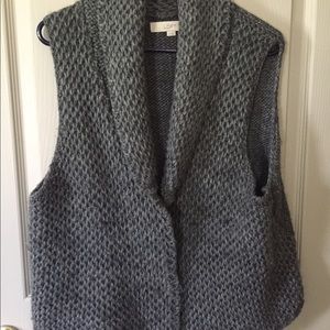 Loft gray sweater vest