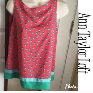 Ann Taylor Loft sleeveless tie neck top