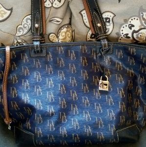 Dooney and Burke denim navy shopper