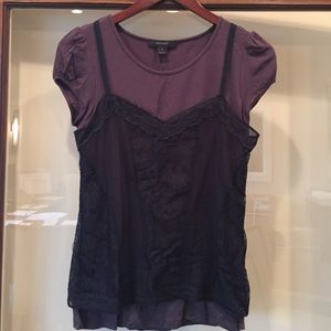 Express T-shirt with Lace Camisole.