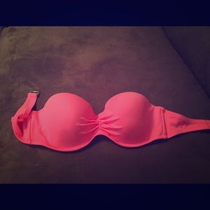 Victoria secret bright pink strapless top☀️