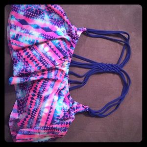 Victoria secret pink multi color strapy top☀️