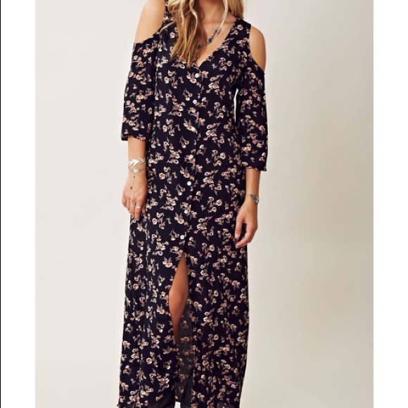 Flynn Skye black floral maxi dress