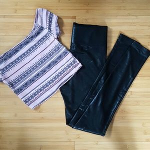Bebe Liquid Black Leggings