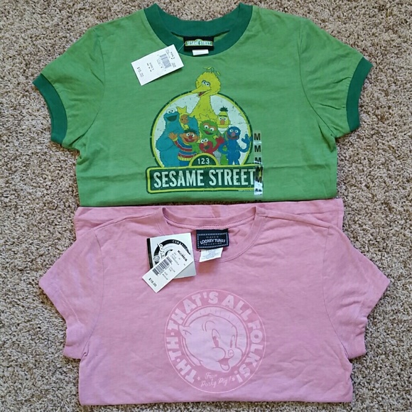 2 New Juniors retro look tee bundle