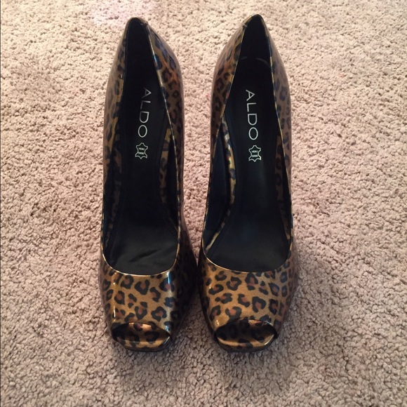 ALDO Shoes - Aldo animal print open toe shoes