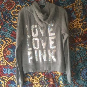⚜VS PINK zip-up hoodie, gray⚜