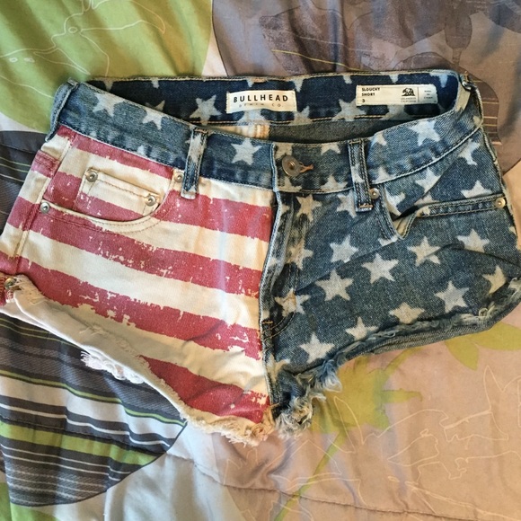 Pacsun American flag jean shorts
