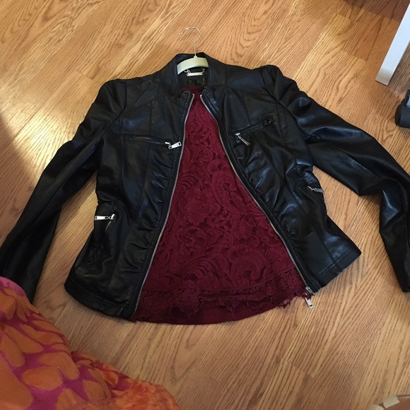 Forever21 Burgundy Lace Peplum