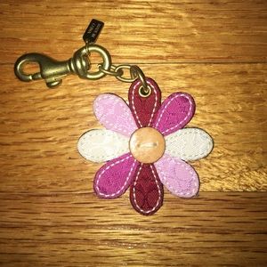 Coach Multicolored Flower Key Chain