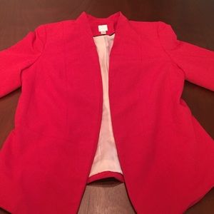 Red boyfriend blazer!!
