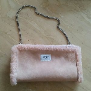 Ugg pink suede handwarmer purse