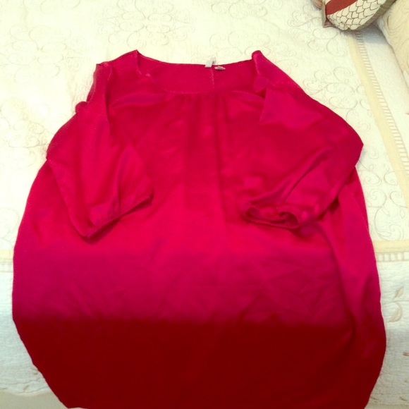 Hot pink 3/4 sleeve dress
