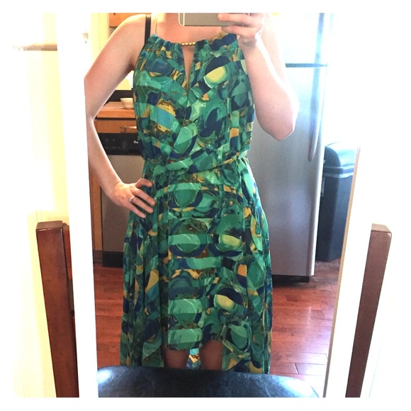 Green High Low Dress