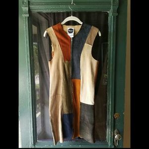 Vintage Repro Leather Mini Dress