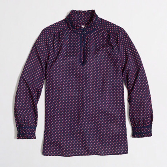 J. Crew Tops - J.crew polka dot blouse, size 00P