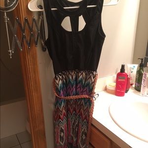 Half patterned high-low dress