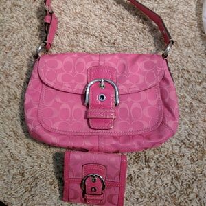 Coach purse and wallet combination