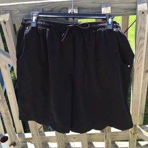 Black shorts with elastic waistband