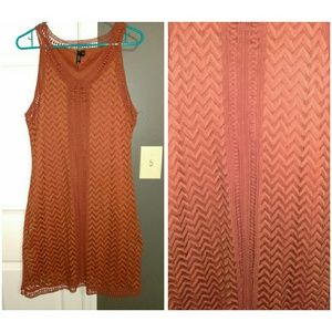 Boutique Rust Crochet Dress