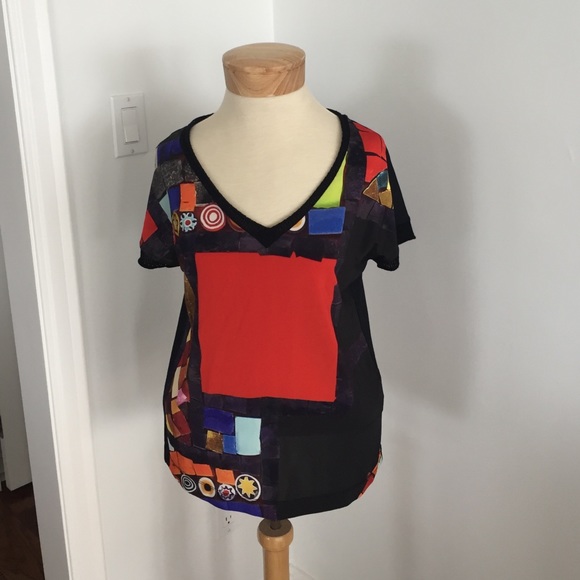 Multicolor dressy tee