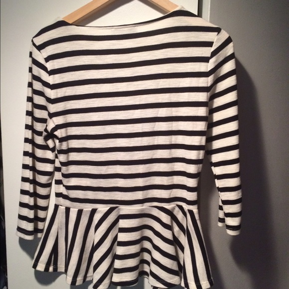 forever 21 peplum stripe top