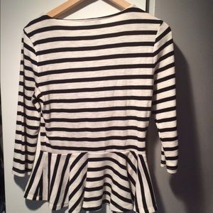 forever 21 peplum stripe top
