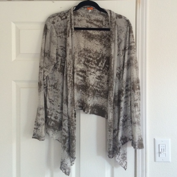 Loose-fit tie-dye wrap/cardigan