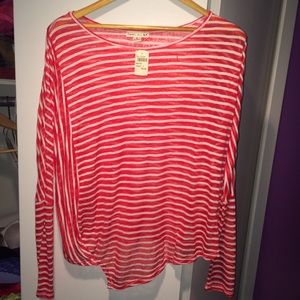 Dry Goods red and white striped top