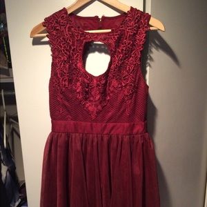 maroon lace dress from Windsor