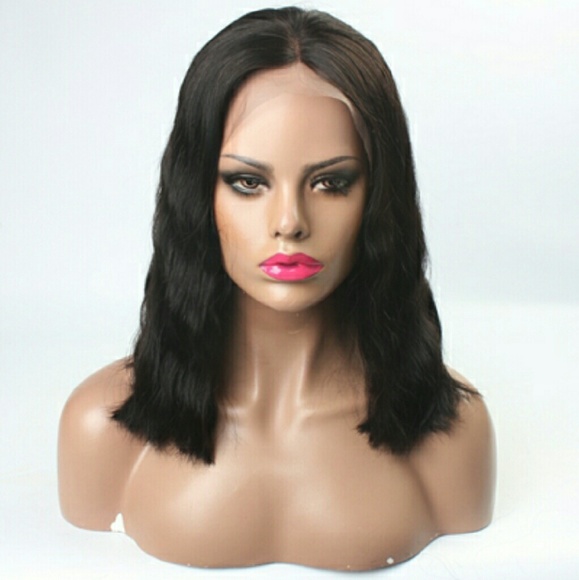 Wavy Bob 100% Human Hair Lace Front Wig