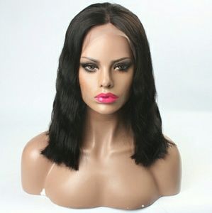 Wavy Bob 100% Human Hair Lace Front Wig