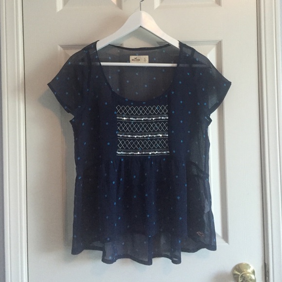 Polka dot Hollister top!