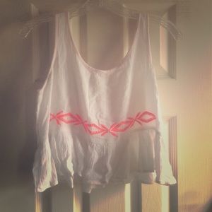 ⚜Flowy white cropped blouse⚜
