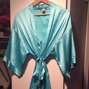 Tiffany blue Victoria's Secret silk robe